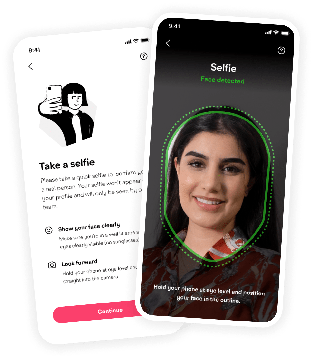 Muzz mockup image selfie_verification