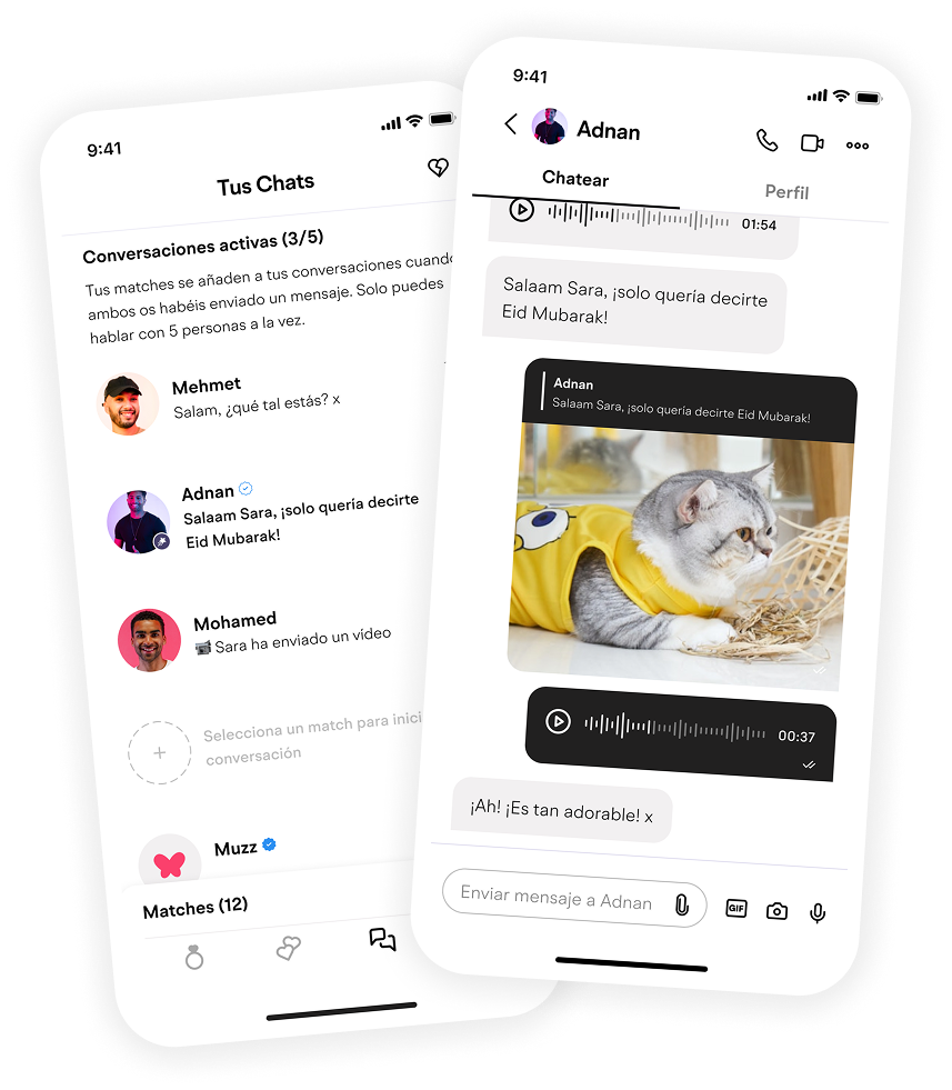 Muzz mockup image chat
