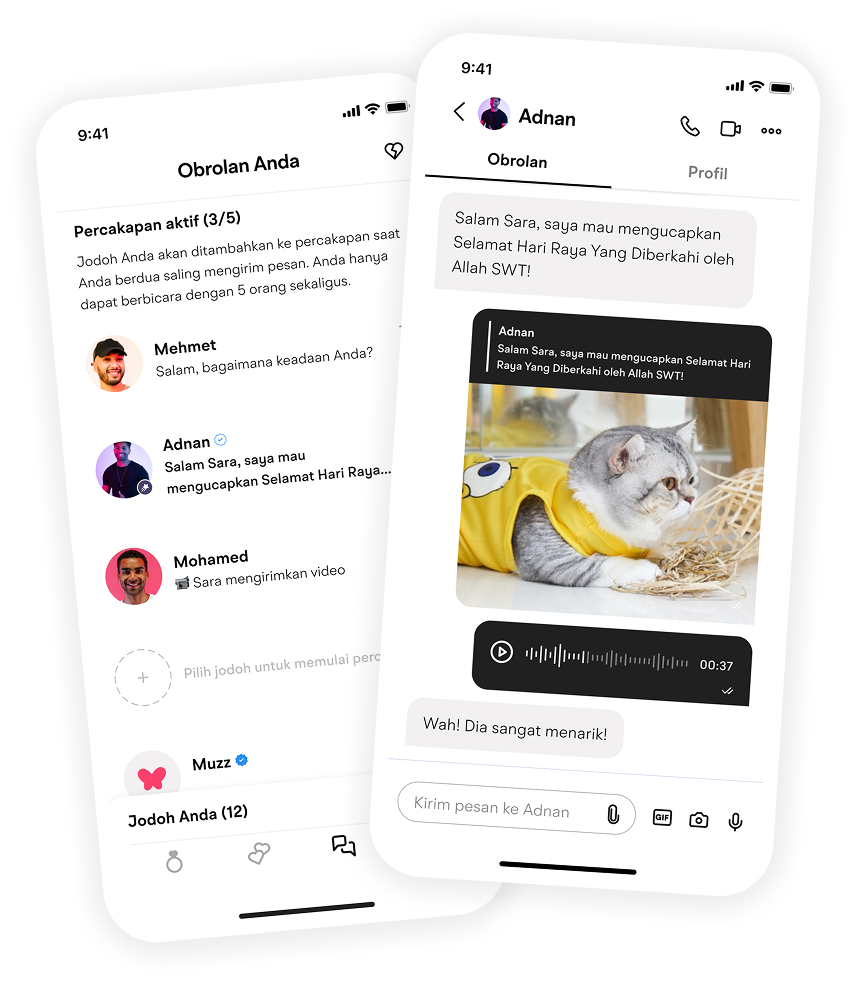 Muzz mockup image chat