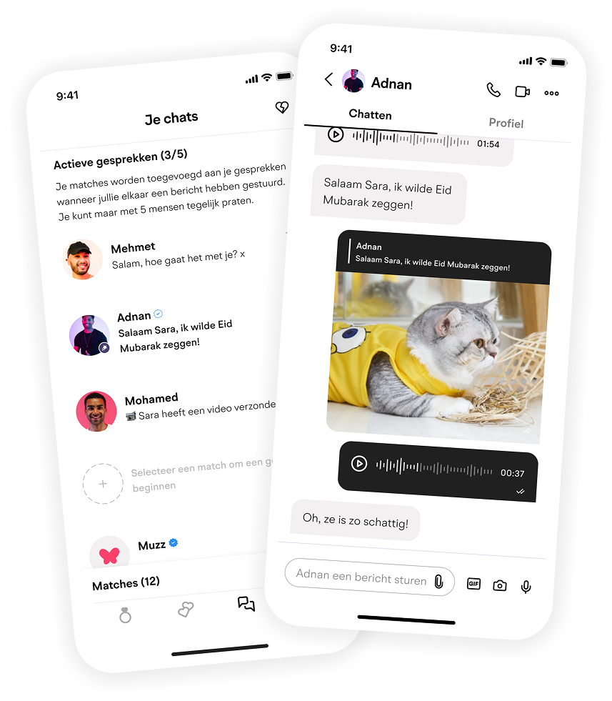 Muzz mockup image chat