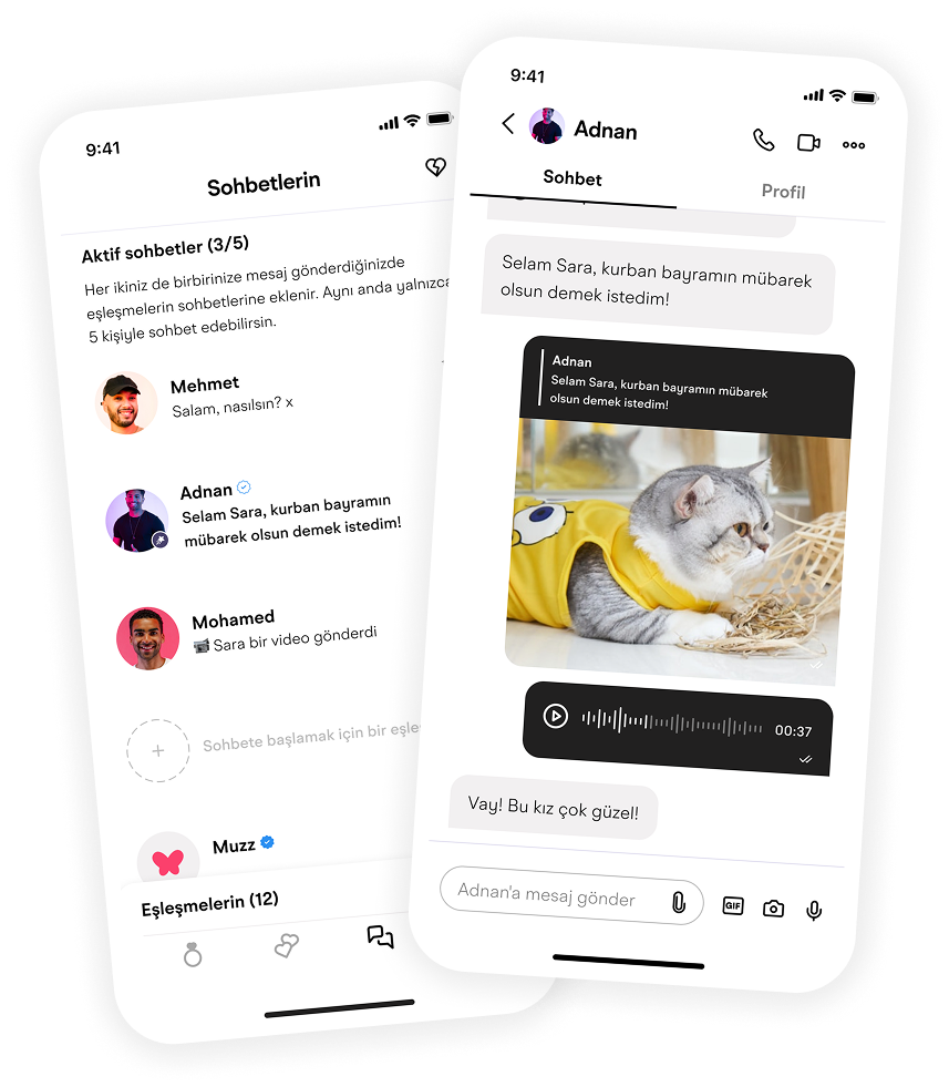Muzz mockup image chat